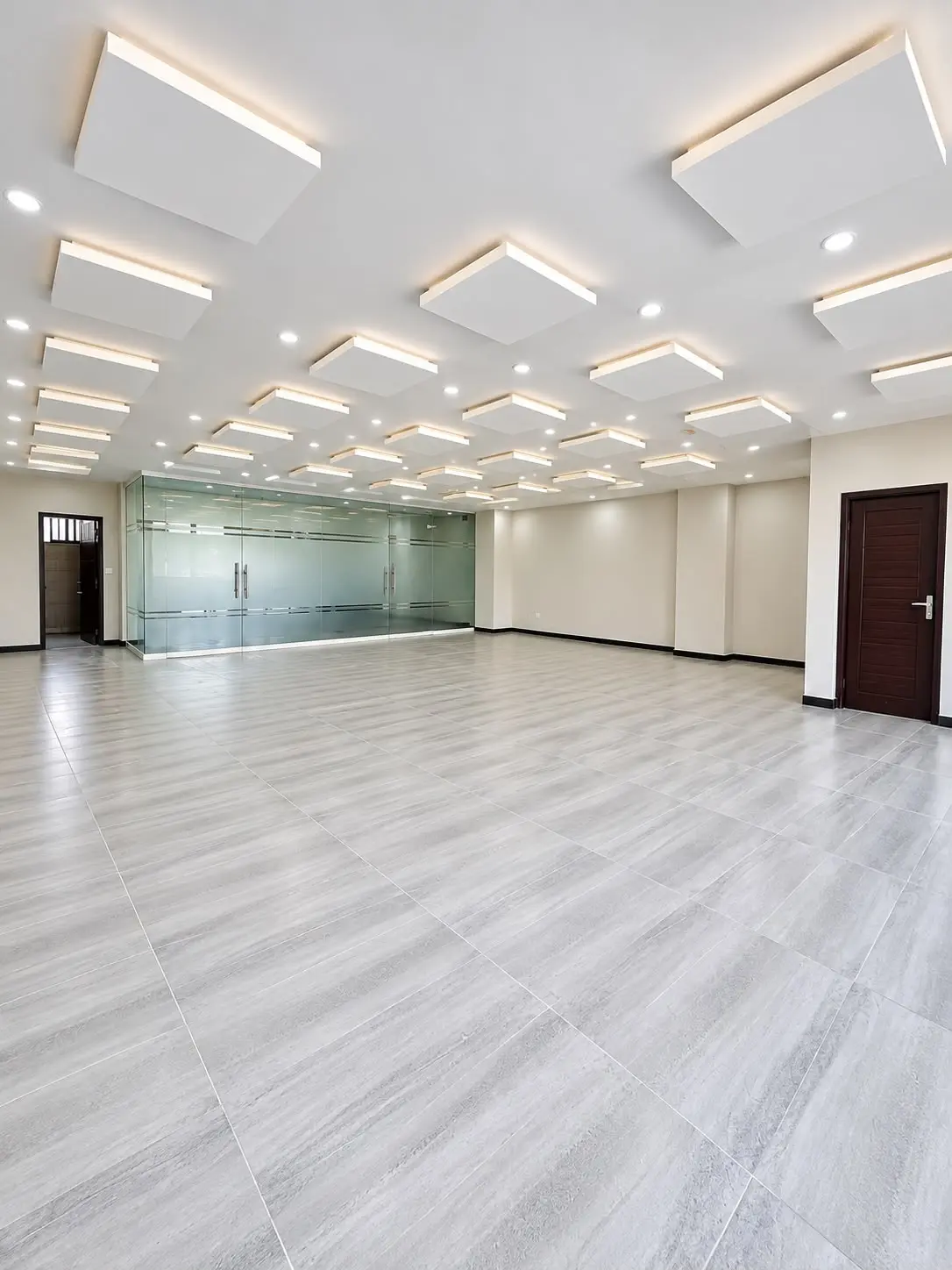 Falcon Tower — open commercial hall